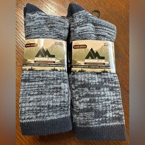 Mountain Club Men’s Navy Blue Crew Socks 2 Pack Bundle NWT Size Large sh…